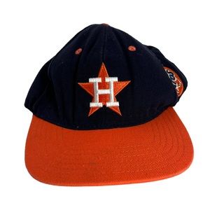 Houston Astros Hat Mens OS Black Corduroy Vintage SnapBack American Needle Patch